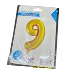 Foil Balloon 32 inch Gold Number 9